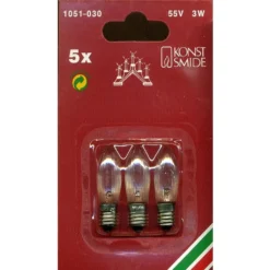 KONSTSMIDE 1051-030 Ersatzbirnen Für Außenleuchten Mit 5/6 Kerzen (3 Stk)