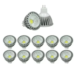 ECD Germany 10er Pack COB MR16 LED Spot 4W - 240 Lumen - 60° Abstrahlwinkel - Kaltweiß 6000K - Ersetzt 20W Halogen - Nicht Dimmbar - Birne Lampe Strahler Leuchtmittel