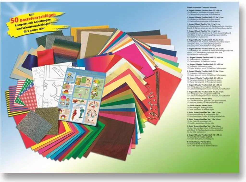 Folia Bastelpapier Koffer Jumbo 107-teilig - Image 9