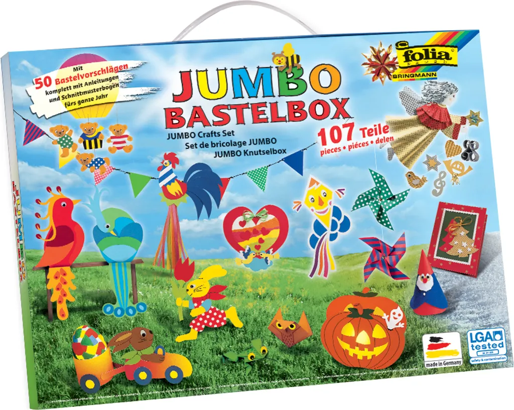 Folia Bastelpapier Koffer Jumbo 107-teilig - Image 3