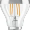 Osram LED Leuchtmittel Birnenform Kopfspiegellampe Mirror 7W Fast 60W E27 Silber Warmweiß 2700K
