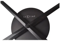 XL NeXtime Wanduhr HANDS Ø 70cm Aluminium Schwarz Quarzuhr Wohnzimmer Uhr