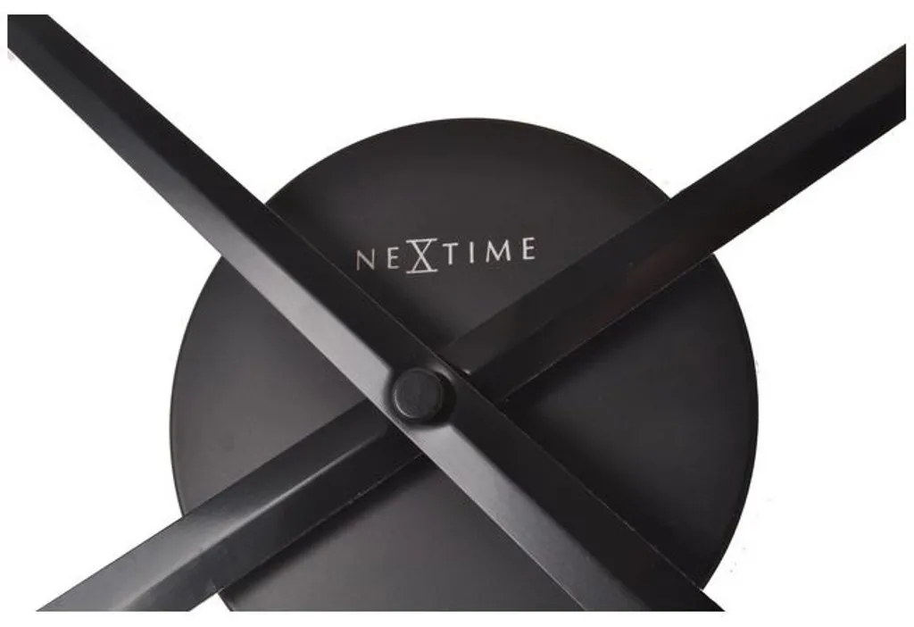 XL NeXtime Wanduhr HANDS Ø 70cm Aluminium Schwarz Quarzuhr Wohnzimmer Uhr