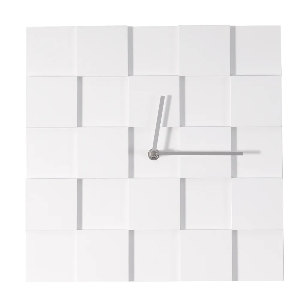 DESIGN WANDUHR 3D PLATES | 30cm Quadratische Küchenuhr Moderne Wanduhr - Image 2