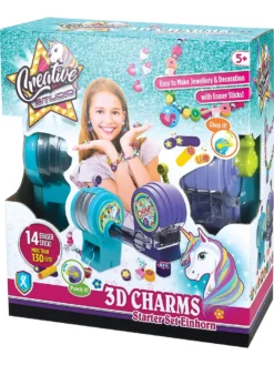 XTREM Toys & Sports Spielwaren Creative Studio: 3D Charms - Starter Set Einhorn Schmuck-Bastelsets Basteln & Kreativitätsspielzeug
