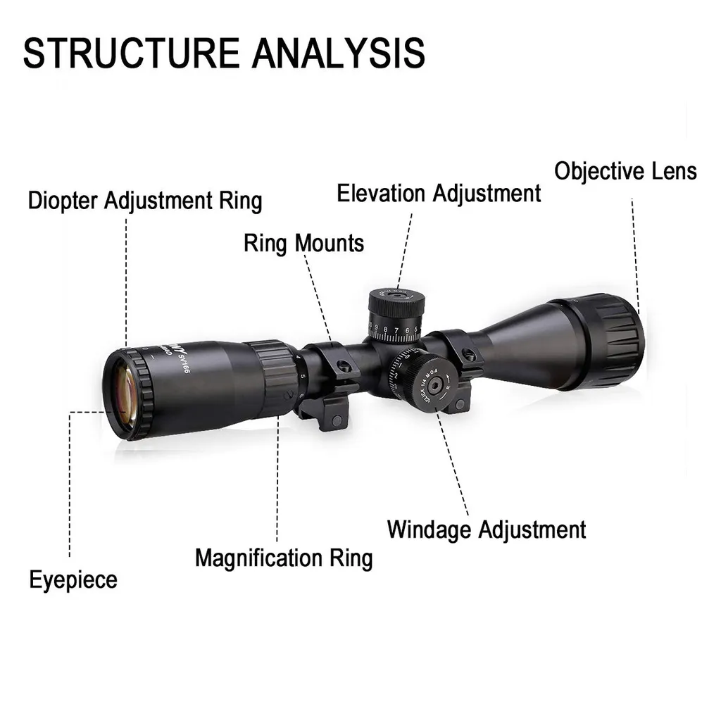 Svbony SV166 Zielfernrohr 3-9x40mm, Zielfernrohr 22mm, IPX6 Wasserdichtes Stoßfest Beschlagfreies Entfernungsmesser Zielfernrohr Für Outdoor-Aktivitäten Mit Weaver Picatinny Montage - Image 2