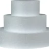 Styroportorte Set Rund Dreistöckig, H:15cm, 1 Set, 10-20cm, Weiß Möbius Creativ GmbH