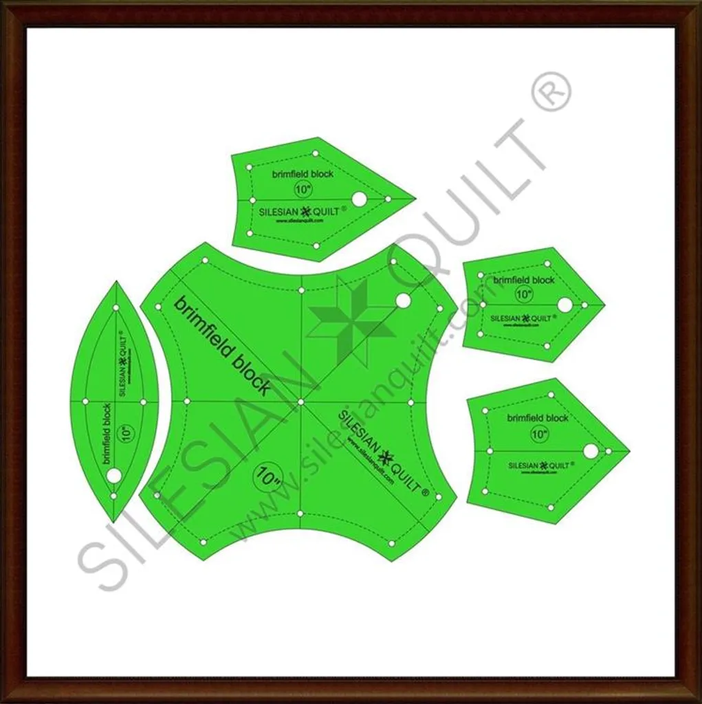Brimfield Block Vorlage Nähen Patchwork Quilting Lineal 10 Zoll