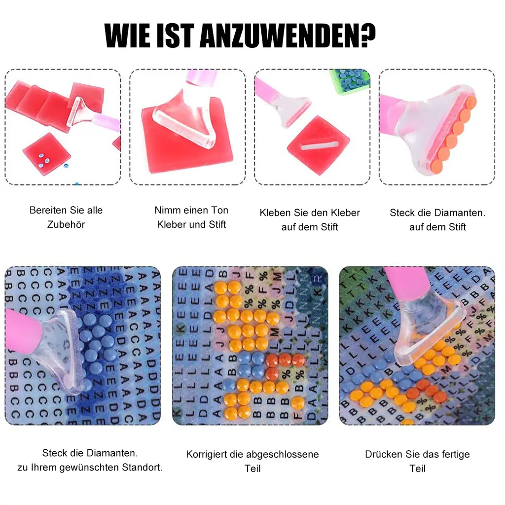 DIY Diamond Painting Werkzeug With Diamant Stickerei Box Diamant Malerei Zubehör, Komplett Kreuzstich Sets,44 Stücke - Image 3
