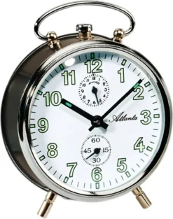 Atlanta 1065/4 Mechanischer Wecker Anthrazit Silbern Mechanisch Rund