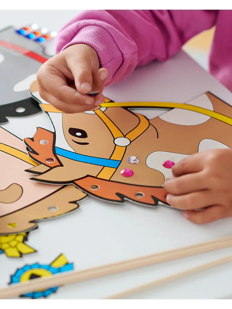 MyToys COLLECTION Spielwaren Playbox Steckenpferde Bunt Mit Zubehör Papier-Bastelsets Basteln & Kreativitätsspielzeug HK22 Pferde Basteln, Bastelpferde, Hobbyhorse Basteln, Papppferd , Papppferd, Papierpferde, Pferd Mit Stab Blackoffer2022 Artikelhigh... - Image 4