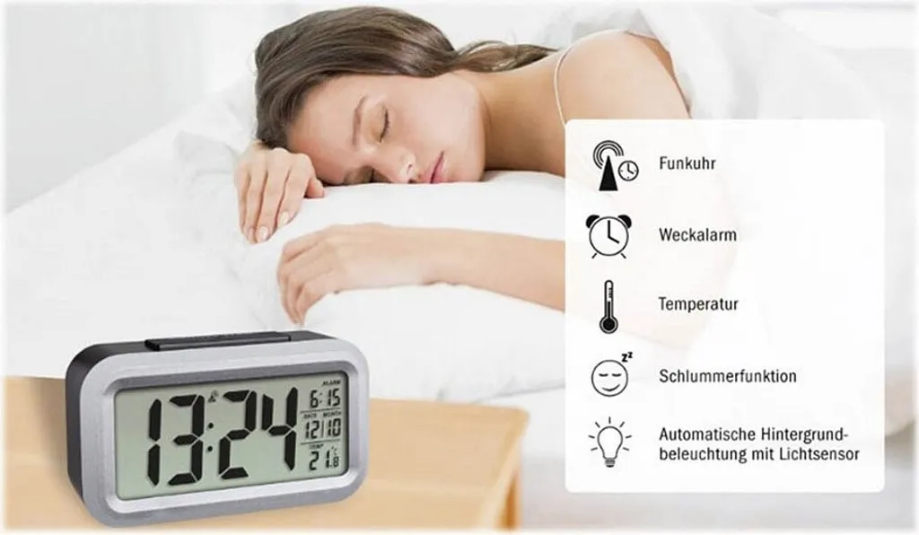 TFA Dostmann Lumio . Radiowecker, Kunststoff, Schwarz - Image 6