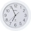 FUNK-UHR WAND-UHR TECHNOLINE WT 8000 WEIß 30CM KÜCHEN-UHR BAHNHOFS-UHR RUND/ Mit Batterie