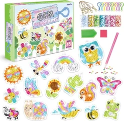 5D DIY Diamond Painting Schlüsselanhänger Set, Diamond Painting Schlüsselanhänger, 5D Diamond Diamond Painting Mit DIY Tools, Partytüte Kindergeburtstagsfeier