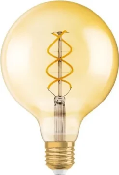 Osram LED Leuchtmittel Globe Spiral Vintage 1906 E27 5W Warmweiß, Amber