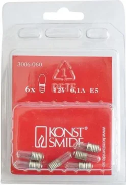 KONSTSMIDE 3006-060 Ersatzbirnen Klar 12V E5 Schraubgewinde (6 Stk)