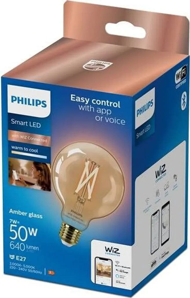 Philips Smart LED Leuchtmittel Tunable White Amber G95 E27 Globeform 7 W - Image 2