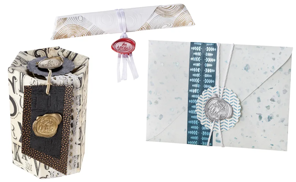 Folia Siegel-Set Inkl. Holzgriff Siegelmotive Siegelwachs - Image 3