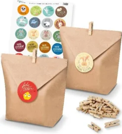 Itenga Geschenktüten 24 XTüten + Stickerbogen Frohe Ostern Motiv 58