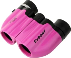 Svbony SV26 Fernglas Für Kinder, FMC-grün, 8x21 Fernglas Vogelbeobachtung Outdoor-Aktivitäten, Geschenken Für Jungen, Mädchen (Rosarot)