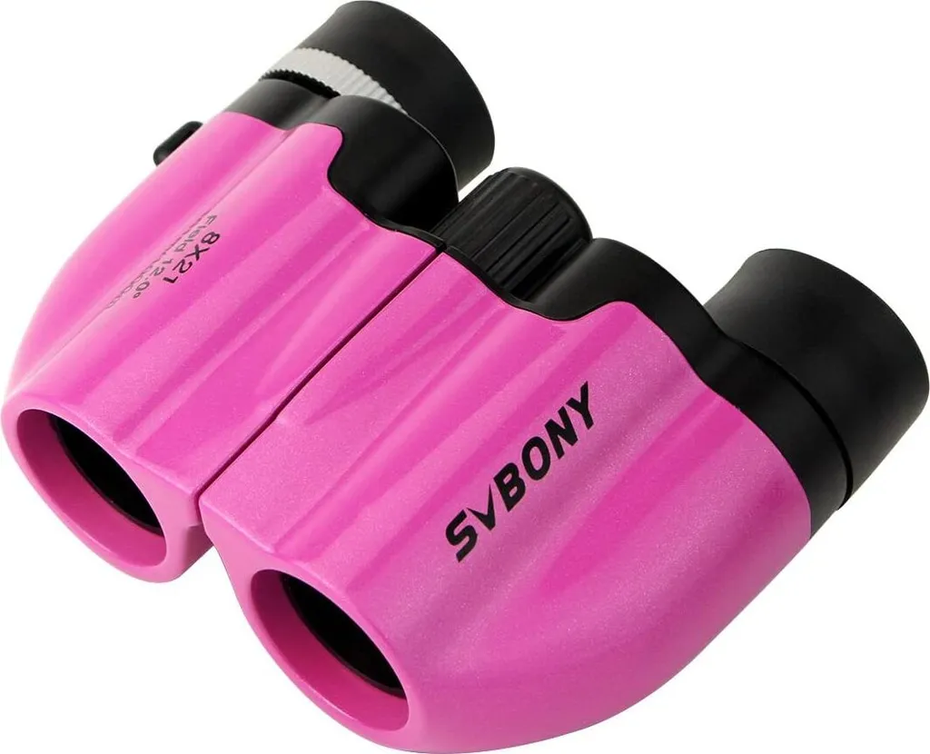 Svbony SV26 Fernglas Für Kinder, FMC-grün, 8x21 Fernglas Vogelbeobachtung Outdoor-Aktivitäten, Geschenken Für Jungen, Mädchen (Rosarot)