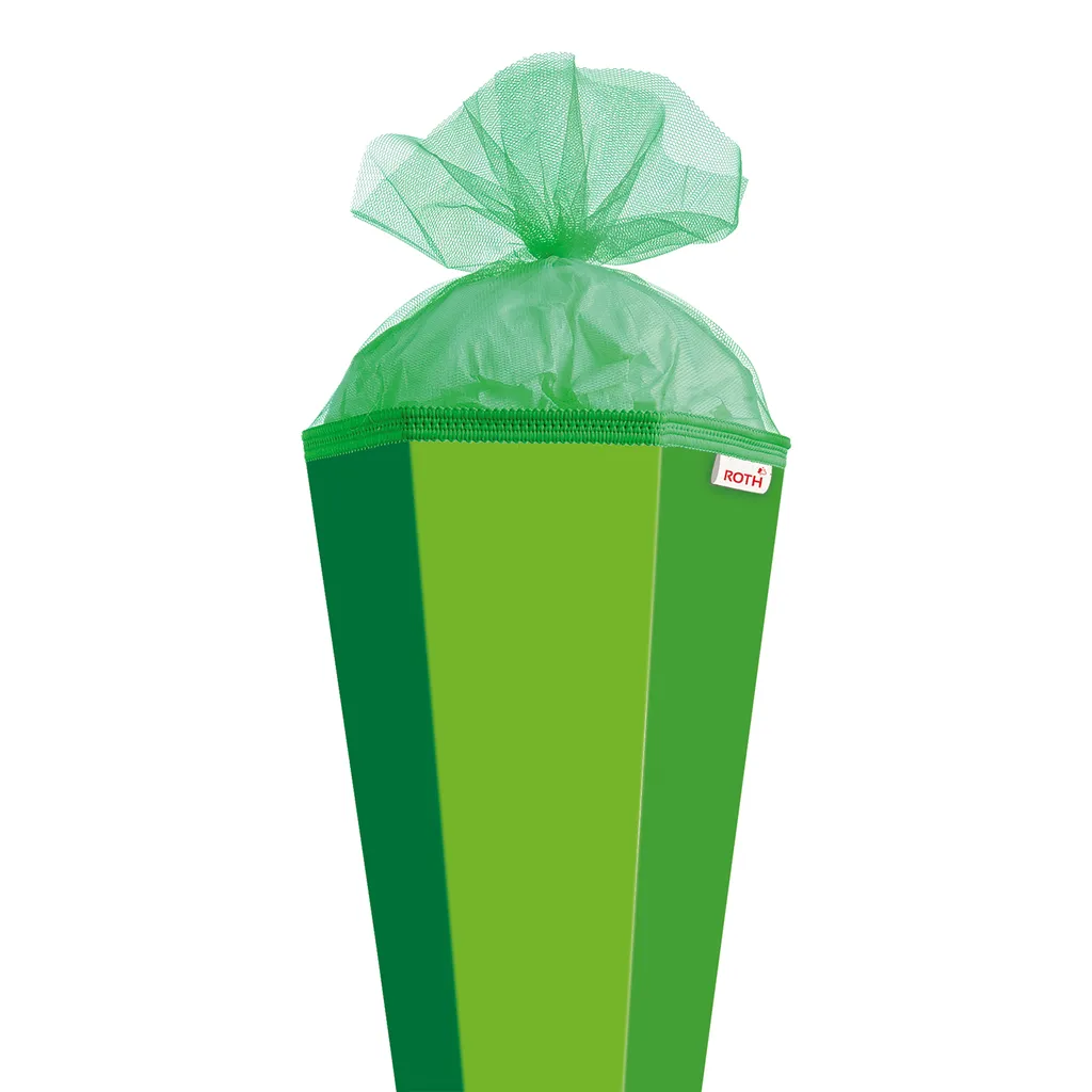 Roth XXL-Bastelschultüte 100 Cm Grün Sechseckig - Extra Stabil Durch Rot(h)-Spitze Mit Tüll-Verschluss - Image 2