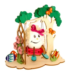 Drechslerei Kuhnert - Bastelset Osterdekoration Schaukel - Maße Ca. 16 X 10 X 16cm - 10205