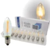 10 Stk. LED Filament 55V/0,2W E10 Ersatz-Lämpchen Für Lichtbögen Mit 4-5 Brennstellen