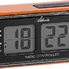Atlanta 1881/12 Wecker Funk Funkwecker Digital Orange Licht Snooze Digitalwecker