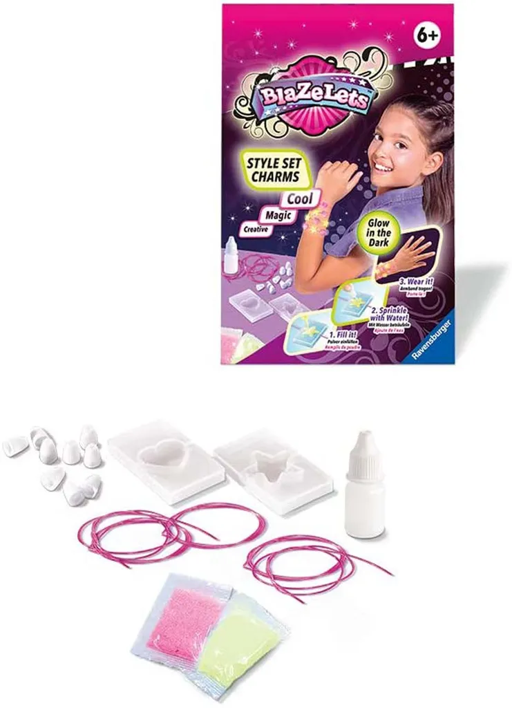 RAVENSBURGER Bastelset Blazelets Style Set Charms Glow In The Dark ArmbÀnder - Image 6