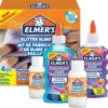 Elmer’s Glitzer-Slime-Set | Mit Glitzerkleber In Violett & Blau + 2 Flaschen Magischer Schleim-Aktivator-Lösung | 4-teiliges Kit