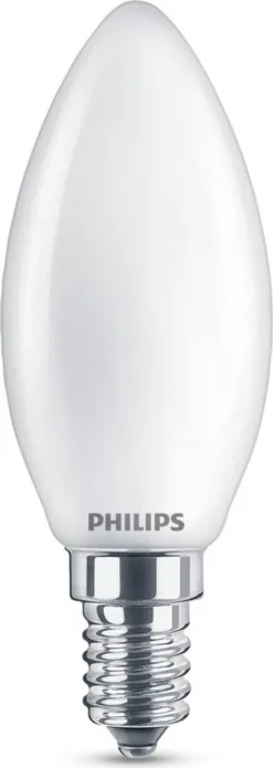 Philips LED Lampe Ersetzt 60W, E14 Kerzenform B35, Weiß, Neutralweiß, 806 Lumen, Nicht Dimmbar, 1er Pack