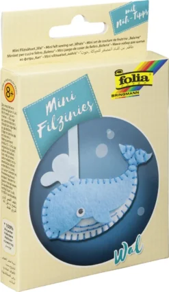Folia Mini Filz-Nähset "Filzinies" 9-teilig Wal