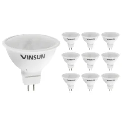 LED Lampen MR16 / GU5.3 - 10x LED MR16 Warmweiss 3W - VINSUN LED GU5.3 MR16 12V