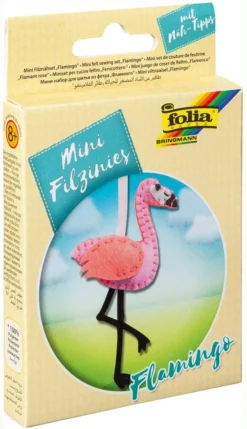 Folia Mini Filz-Nähset "Filzinies" 11-teilig Flamingo