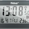 Mebus Digitaler Funkwecker Mit Mondkalender, Beleuchtung, Innenthermometer, 2 Weckzeiten, Schlummer-Funktion