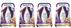 4x Philips LED Kerze Clear WarmGlow 4W=25W E14 A+ 250lm 2700K WarmWhite Dimmbar