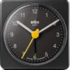 Braun BC02XB, Quarzwecker, Rechteck, Schwarz, Analog, Akku, AA