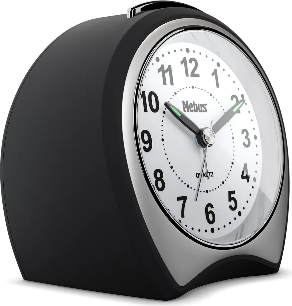 Mebus Lautloser, Extragroßer Quarz-Wecker Ohne Ticken, Mit Beleuchtung, Gut Lesbarem Zifferblatt, Großer Schalter Für Alarm - Image 2