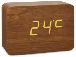 Digitaler Funkwecker TFA Clocco, Braun, Orangene LED