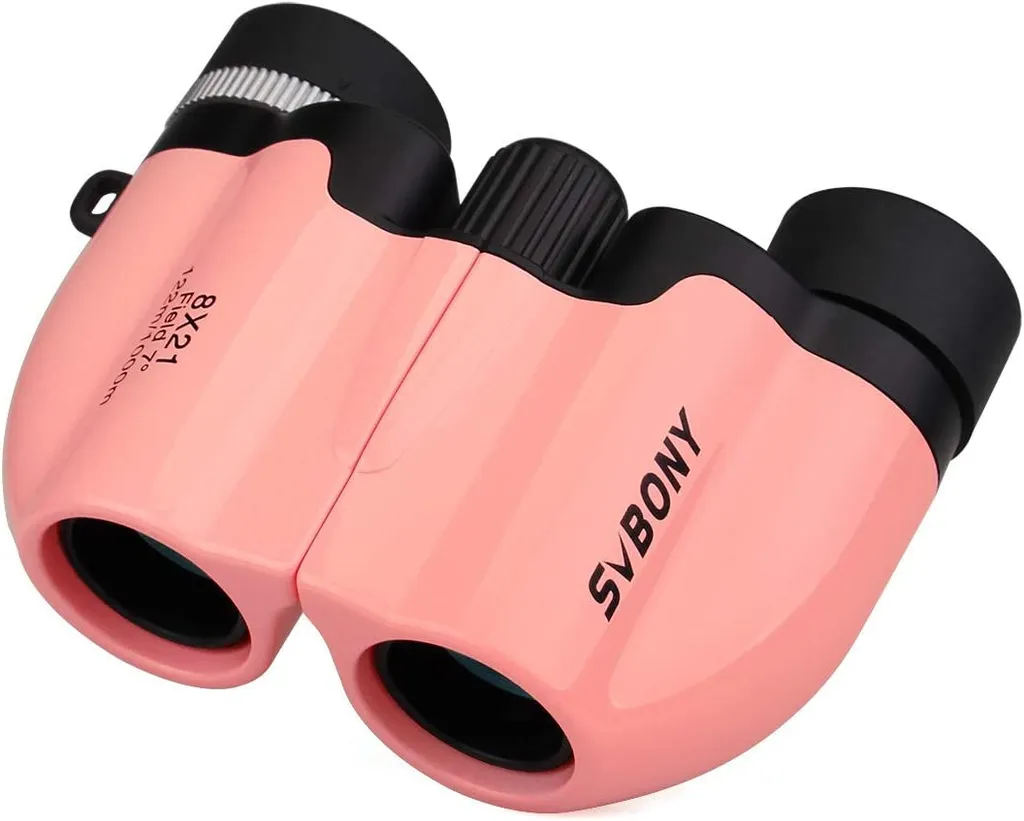 Svbony SV26 Fernglas Für Kinder, Kinderfernglas Ab 3-12 Jahre, 8x21 Fernglas Kinder Vogelbeobachtung Camping Wandern Outdoor-Aktivitäten (Rosa)
