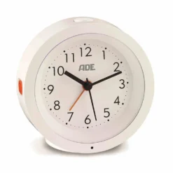 ADE CK 1719 Wecker Analog Weiß Mit Nachtlichtsensor