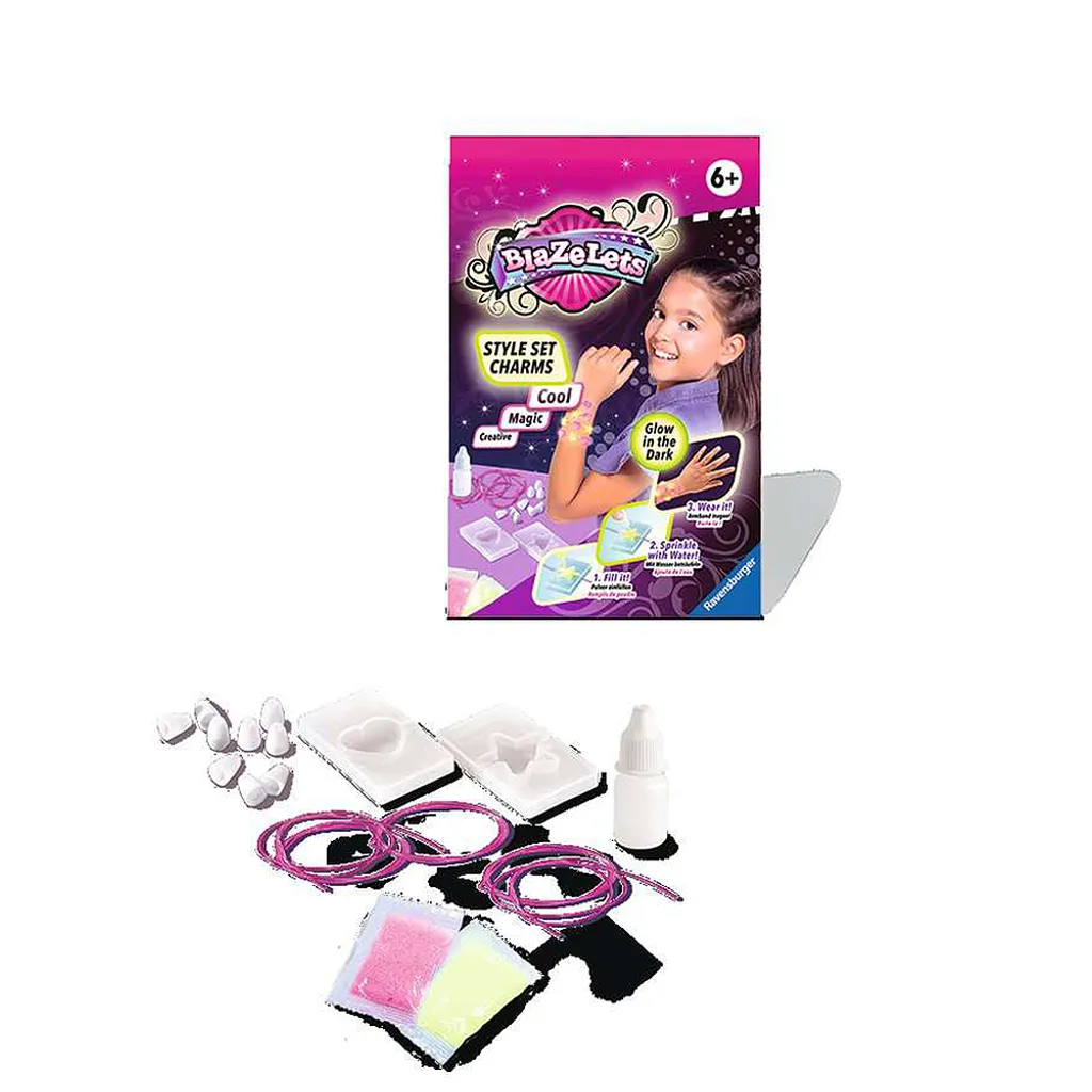 RAVENSBURGER Bastelset Blazelets Style Set Charms Glow In The Dark ArmbÀnder - Image 3