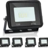 Lospitch 5X LED Fluter Flutlicht Strahler 10W Scheinwerfer Baustrahler Außen Lampe IP65 Kaltweiß