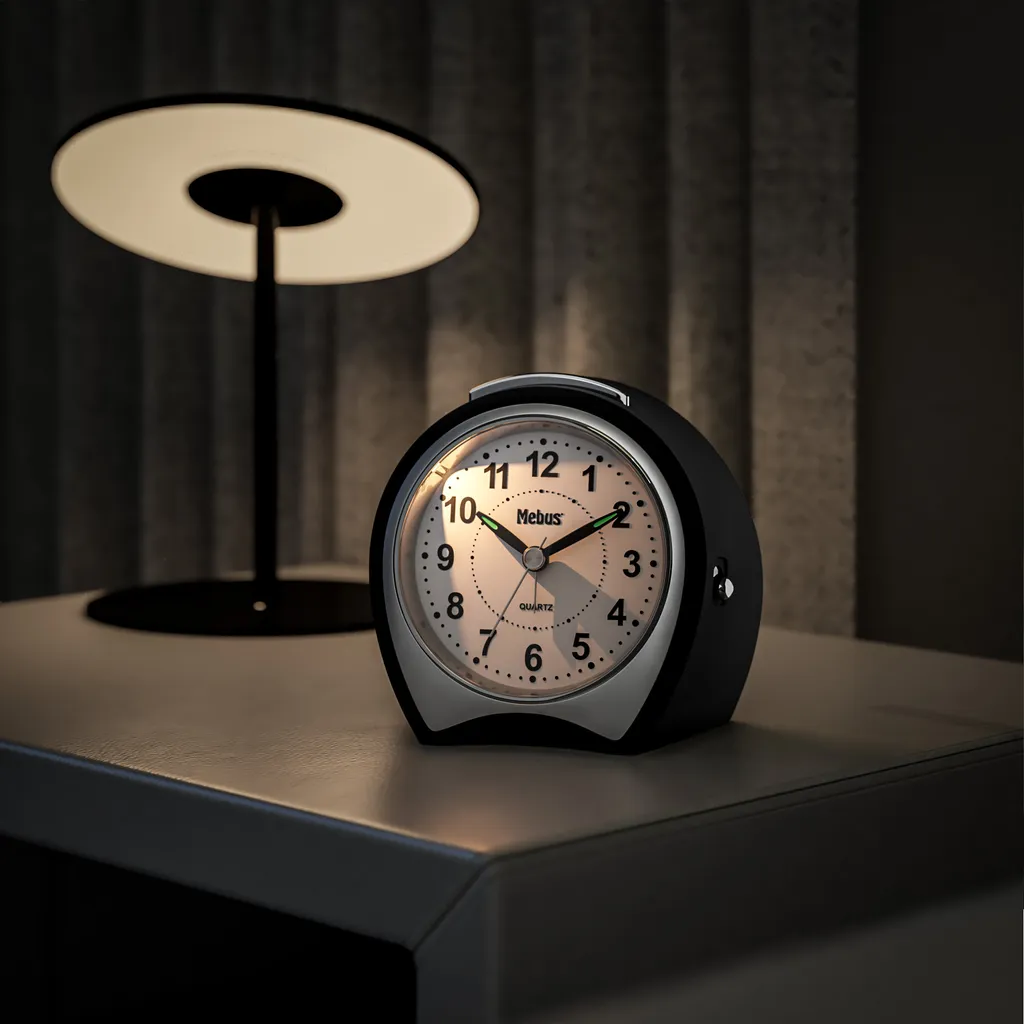 Mebus Lautloser, Extragroßer Quarz-Wecker Ohne Ticken, Mit Beleuchtung, Gut Lesbarem Zifferblatt, Großer Schalter Für Alarm - Image 4