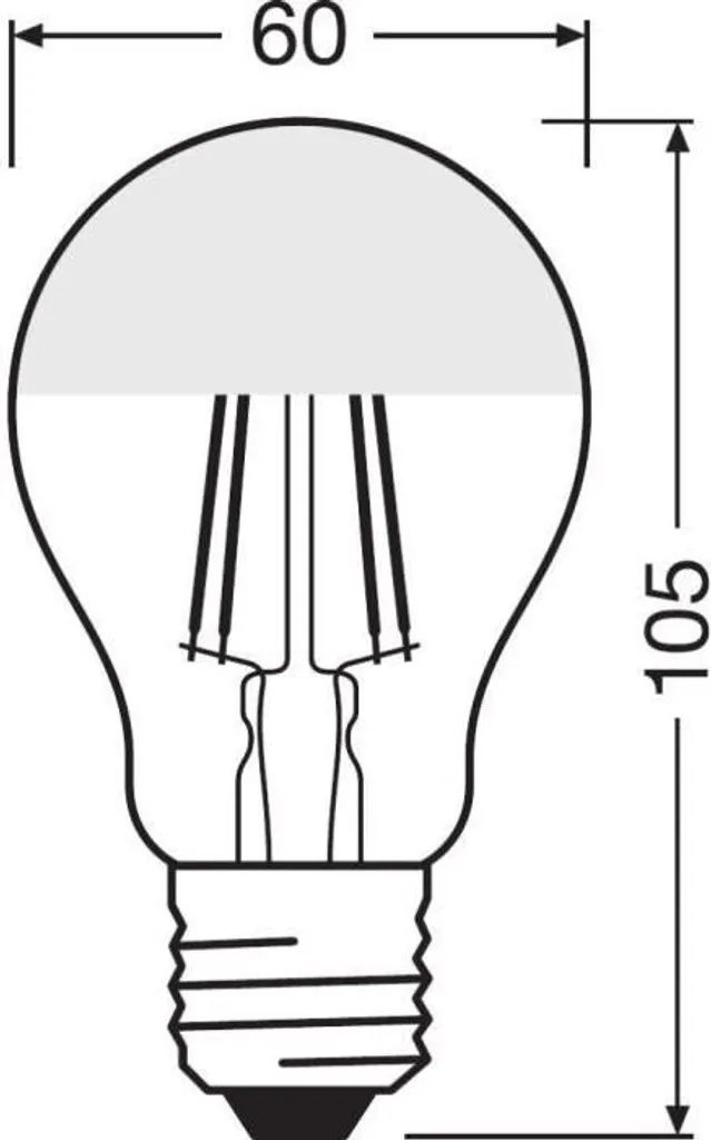 Osram LED Filament Leuchtmittel Birne Star Classic 4W = 37W E27 Koipfspiegel Gold 420lm Warmweiß 2700K - Image 5
