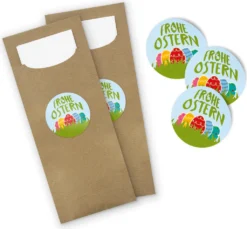 Itenga 24x Bestecktaschen Frohe Ostern Bunt (Motiv 212)