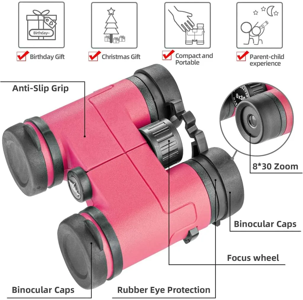 Kompaktes, Wasserdichtes Und Stoßfestes Fernglas Für Kinder, Spielzeug, Geschenk Für 3–12 Jahre Alte Jungen Und Mädchen - Image 4