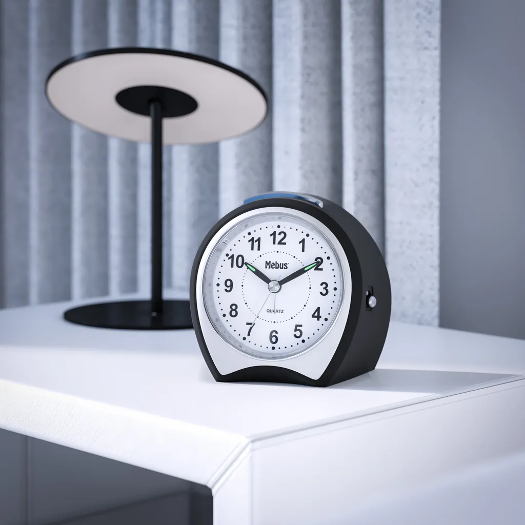 Mebus Lautloser, Extragroßer Quarz-Wecker Ohne Ticken, Mit Beleuchtung, Gut Lesbarem Zifferblatt, Großer Schalter Für Alarm - Image 3