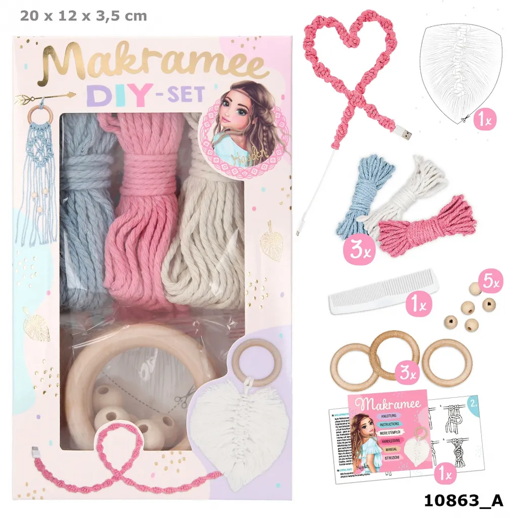 Depesche Spielwaren TOPModel Macramee Bastel-Set Knüpfsets Basteln & Kreativitätsspielzeug Freundschaftsarmbänder - Image 7